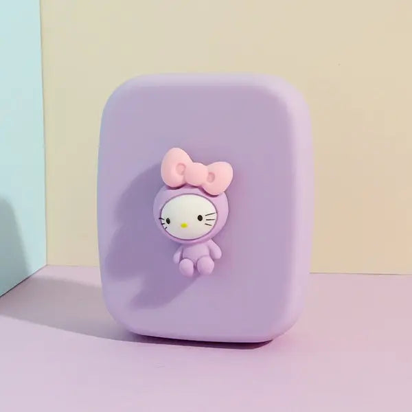 Cute Cartoon Lens Travel Kit (Violet Kitty) - HoneyColor