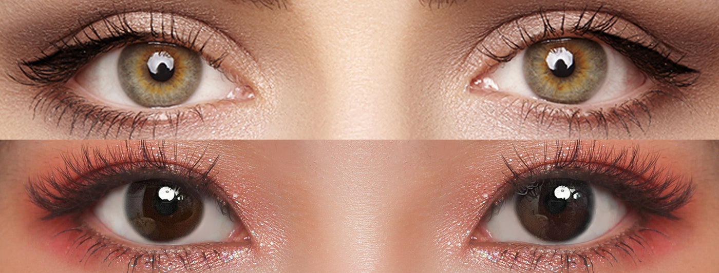 <h3>See the Comparison</h3><h4><span style="text-decoration:underline">Witness the stunning transformation that our colored contact lenses can bring!</span></h4>