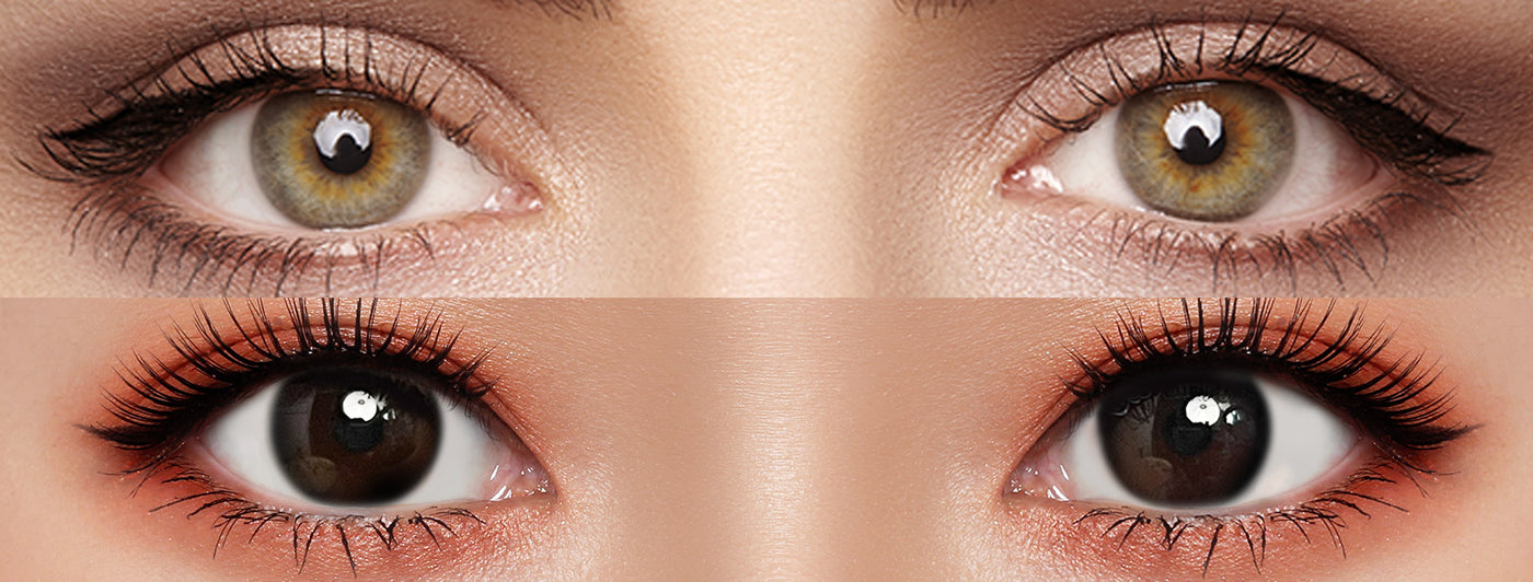 <h3>See the Comparison</h3><h4><span style="text-decoration:underline">Witness the stunning transformation that our colored contact lenses can bring!</span></h4>