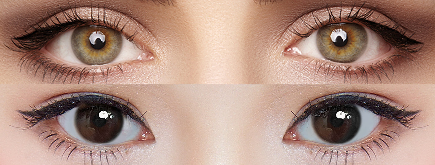 <h3>See the Comparison</h3><h4><span style="text-decoration:underline">Witness the stunning transformation that our colored contact lenses can bring!</span></h4>