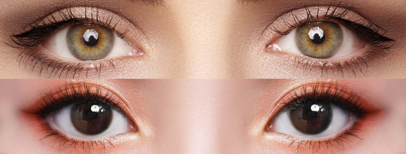 <h3>See the Comparison</h3><h4><span style="text-decoration:underline">Witness the stunning transformation that our colored contact lenses can bring!</span></h4>