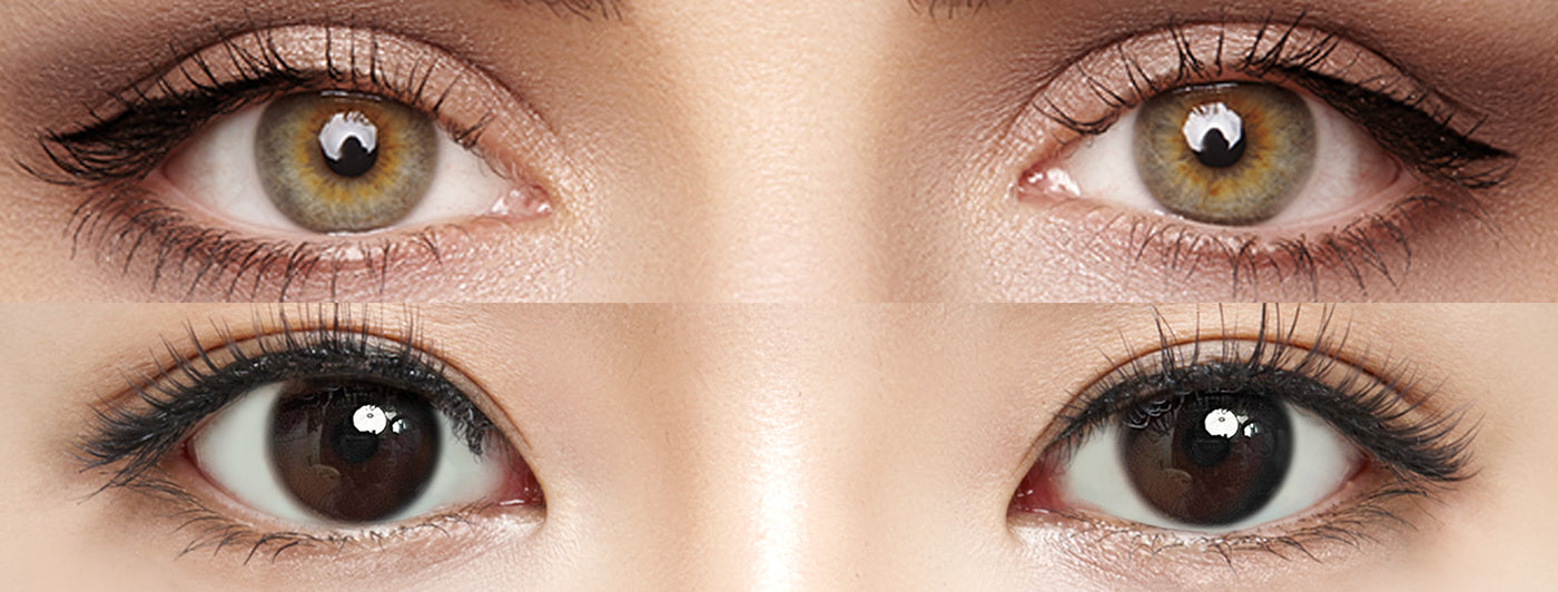 <h3>See the Comparison</h3><h4><span style="text-decoration:underline">Witness the stunning transformation that our colored contact lenses can bring!</span></h4>