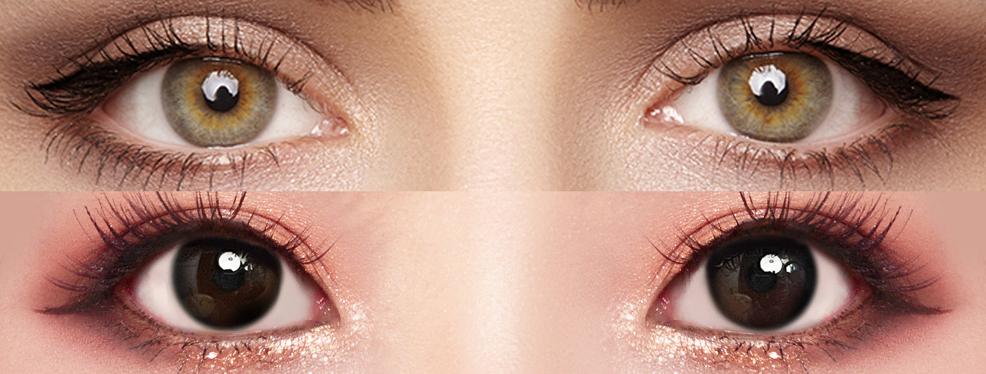 <h3>See the Comparison</h3><h4><span style="text-decoration:underline">Witness the stunning transformation that our colored contact lenses can bring!</span></h4>