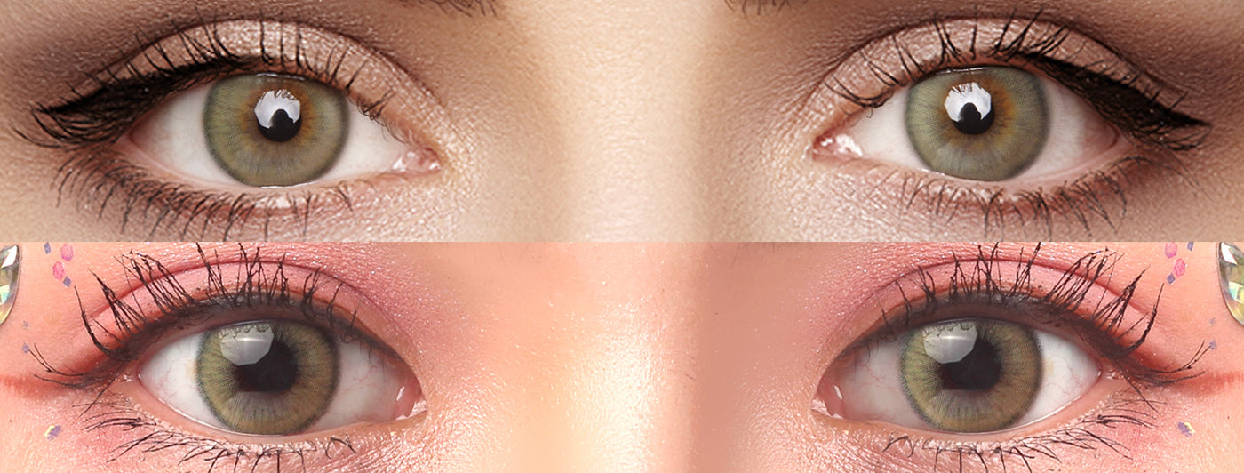 <h3>See the Comparison</h3><h4><span style="text-decoration:underline">Witness the stunning transformation that our colored contact lenses can bring!</span></h4>