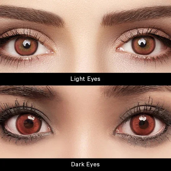 Half Eye Color:red Red Hot Rebel Contacts - For Daily Wear & Cosplay (Monthly)