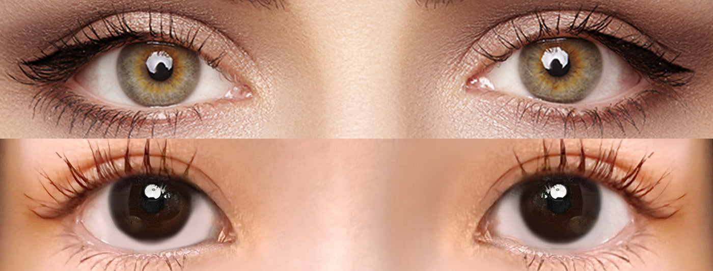 <h3>See the Comparison</h3><h4><span style="text-decoration:underline">Witness the stunning transformation that our colored contact lenses can bring!</span></h4>