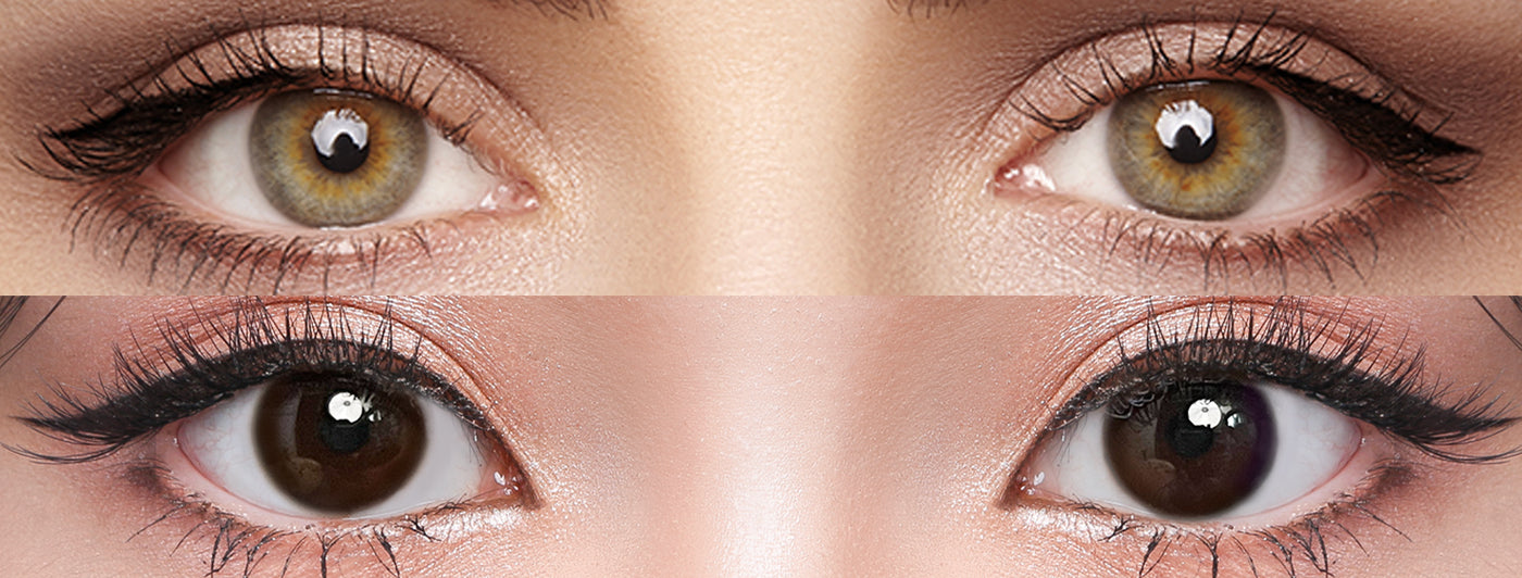 <h3>See the Comparison</h3><h4><span style="text-decoration:underline">Witness the stunning transformation that our colored contact lenses can bring!</span></h4>