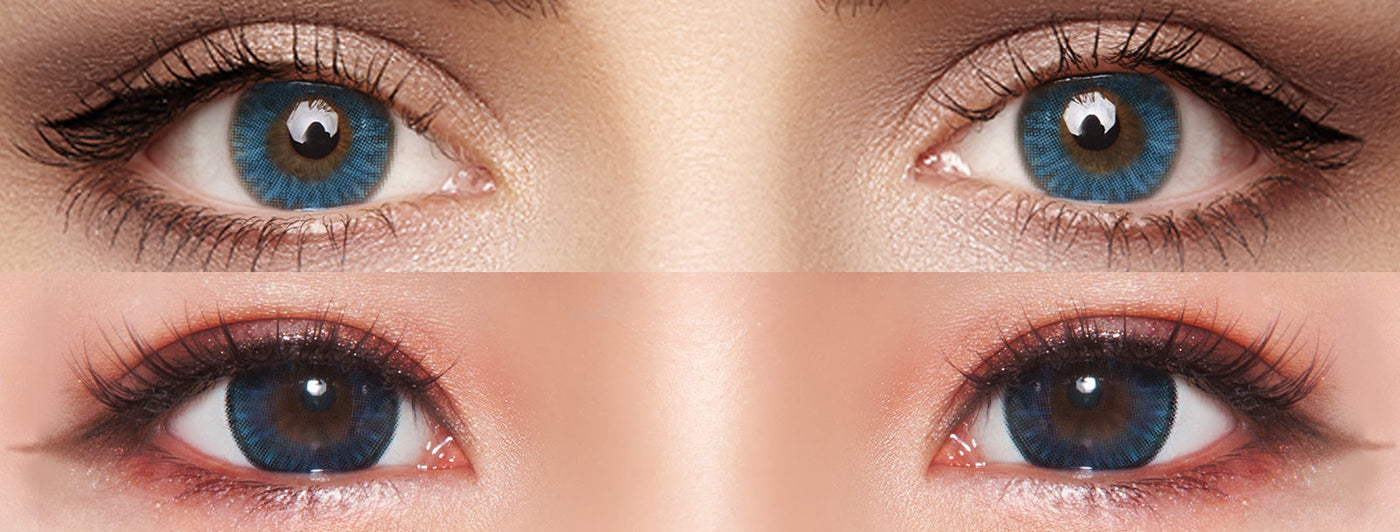 <h3>See the Comparison</h3><h4><span style="text-decoration:underline">Witness the stunning transformation that our colored contact lenses can bring!</span></h4>