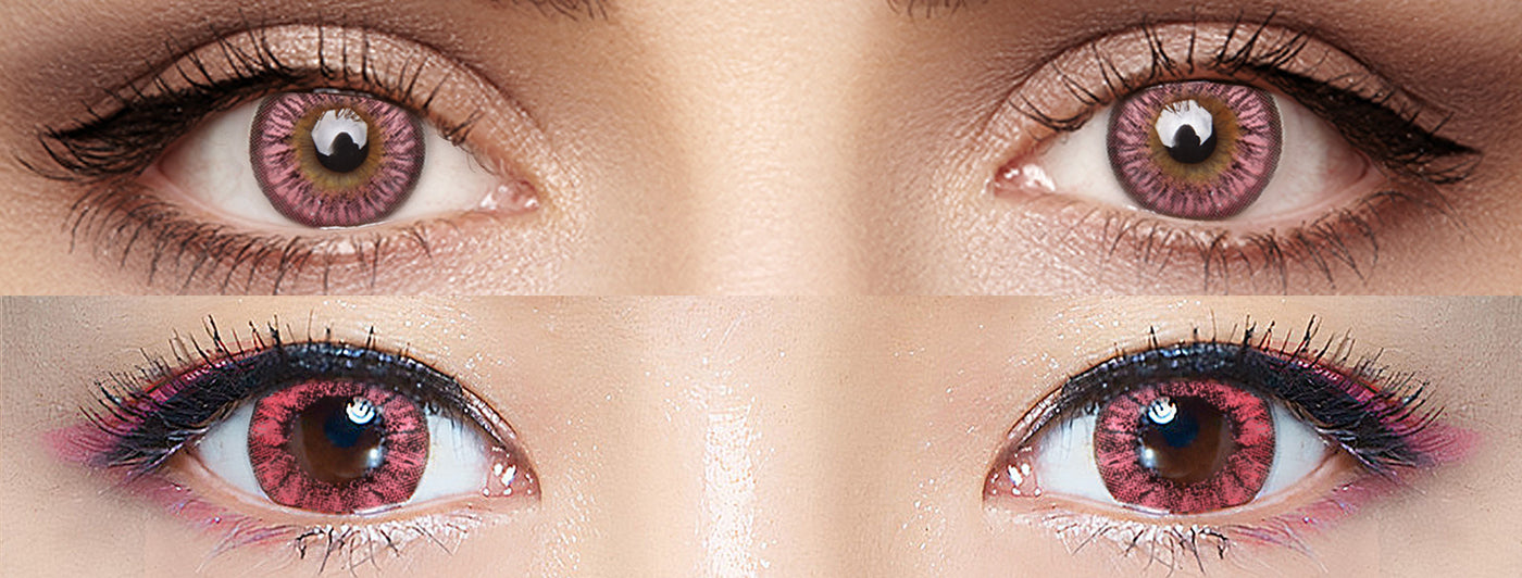 <h3>See the Comparison</h3><h4><span style="text-decoration:underline">Witness the stunning transformation that our colored contact lenses can bring!</span></h4>