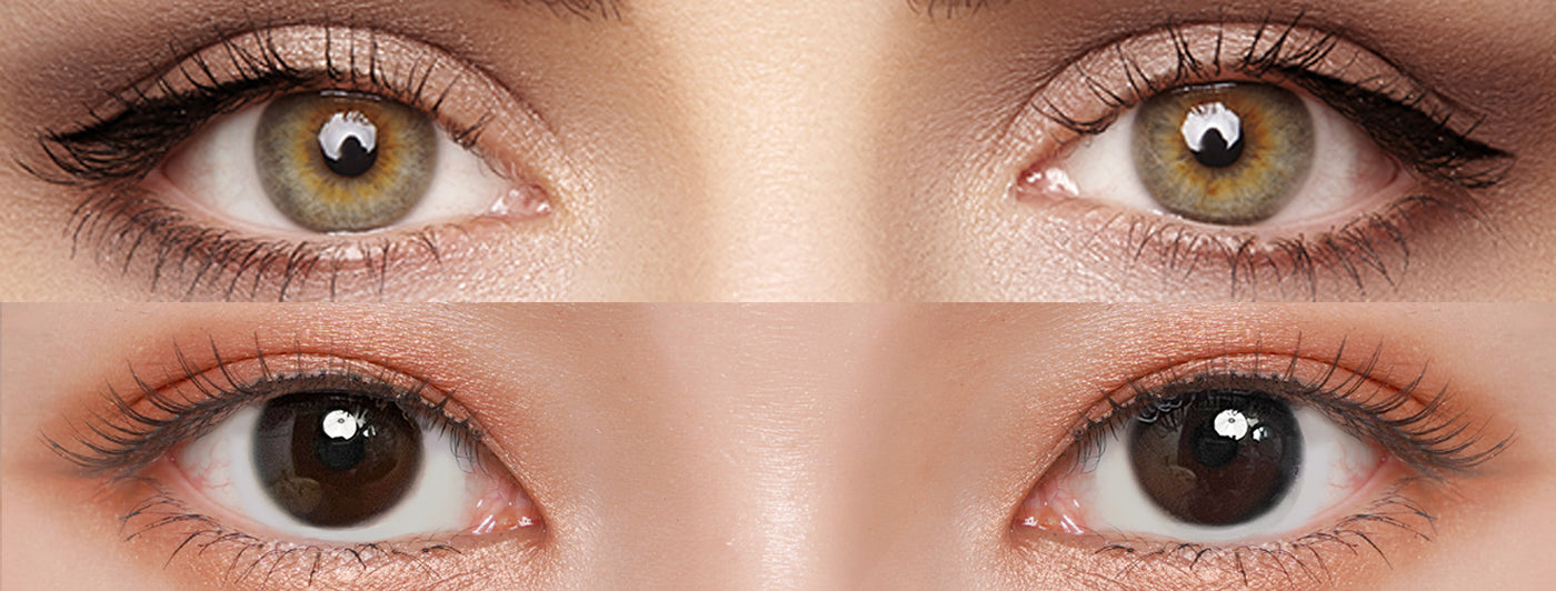 <h3>See the Comparison</h3><h4><span style="text-decoration:underline">Witness the stunning transformation that our colored contact lenses can bring!</span></h4>