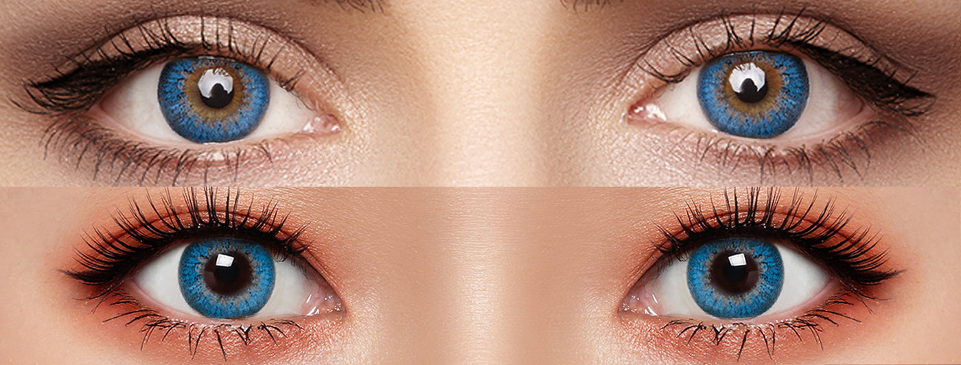 <h3>See the Comparison</h3><h4><span style="text-decoration:underline">Witness the stunning transformation that our colored contact lenses can bring!</span></h4>