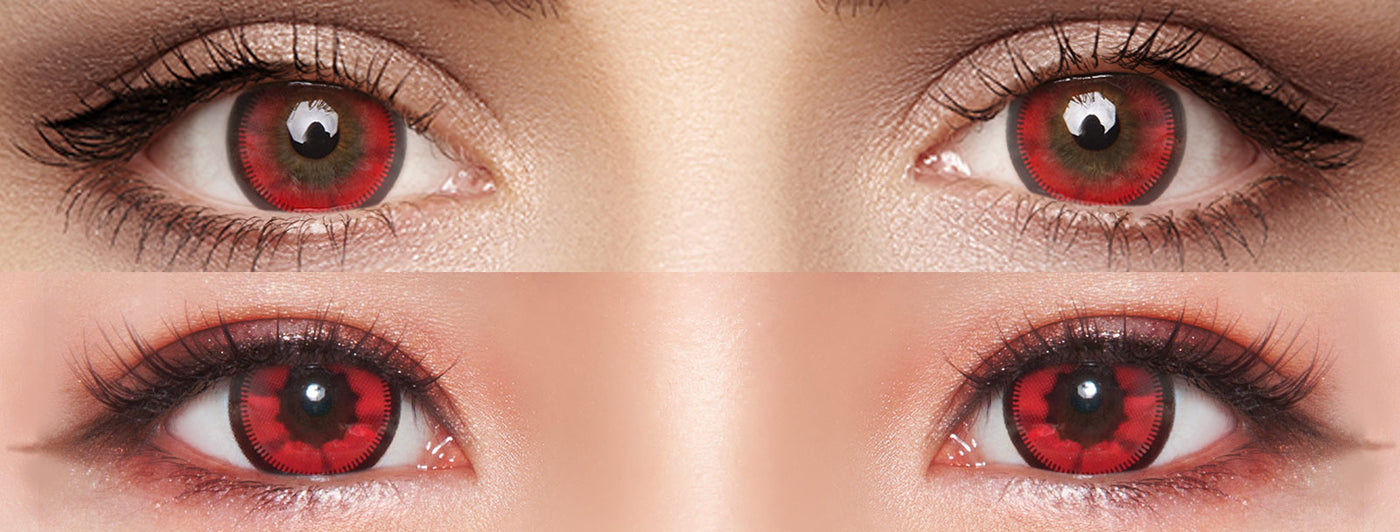 <h3>See the Comparison</h3><h4><span style="text-decoration:underline">Witness the stunning transformation that our colored contact lenses can bring!</span></h4>