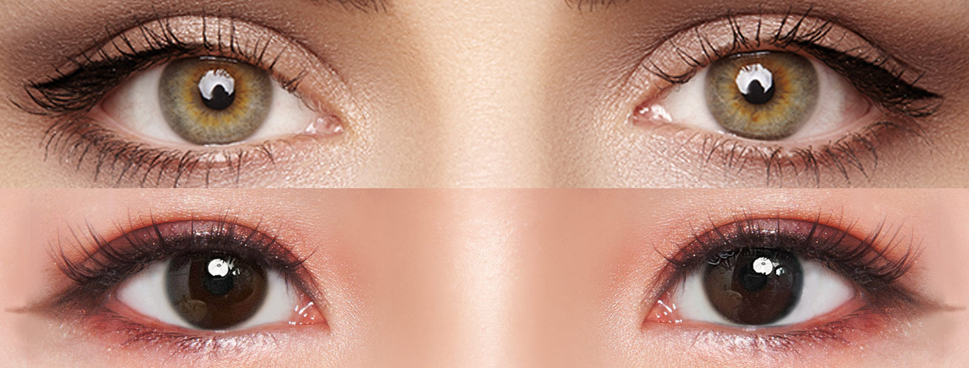 <h3>See the Comparison</h3><h4><span style="text-decoration:underline">Witness the stunning transformation that our colored contact lenses can bring!</span></h4>