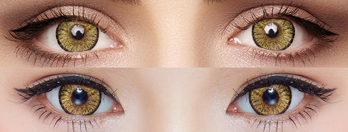 <h3>See the Comparison</h3><h4><span style="text-decoration:underline">Witness the stunning transformation that our colored contact lenses can bring!</span></h4>