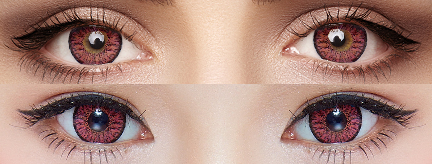 <h3>See the Comparison</h3><h4><span style="text-decoration:underline">Witness the stunning transformation that our colored contact lenses can bring!</span></h4>