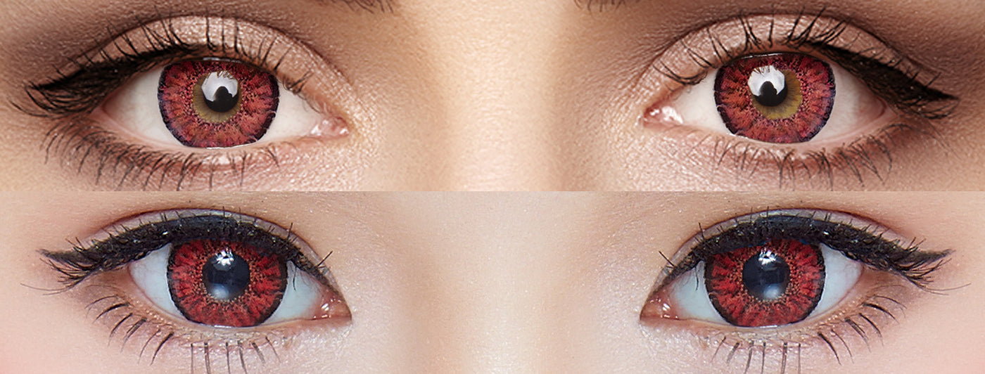 <h3>See the Comparison</h3><h4><span style="text-decoration:underline">Witness the stunning transformation that our colored contact lenses can bring!</span></h4>