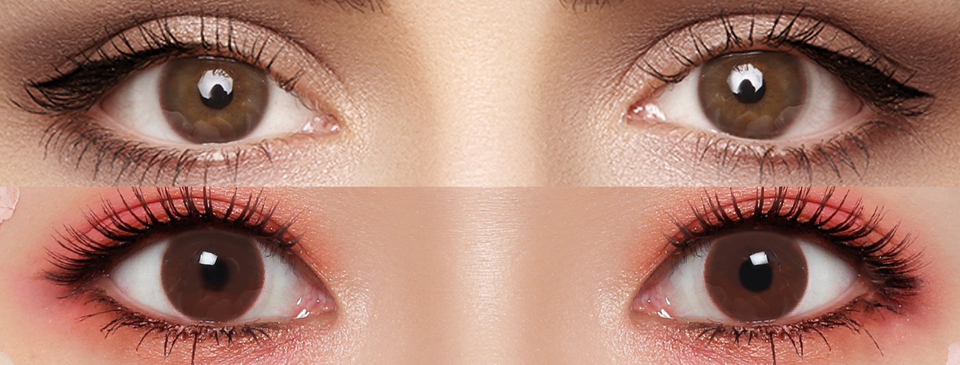 <h3>See the Comparison</h3><h4><span style="text-decoration:underline">Witness the stunning transformation that our colored contact lenses can bring!</span></h4>