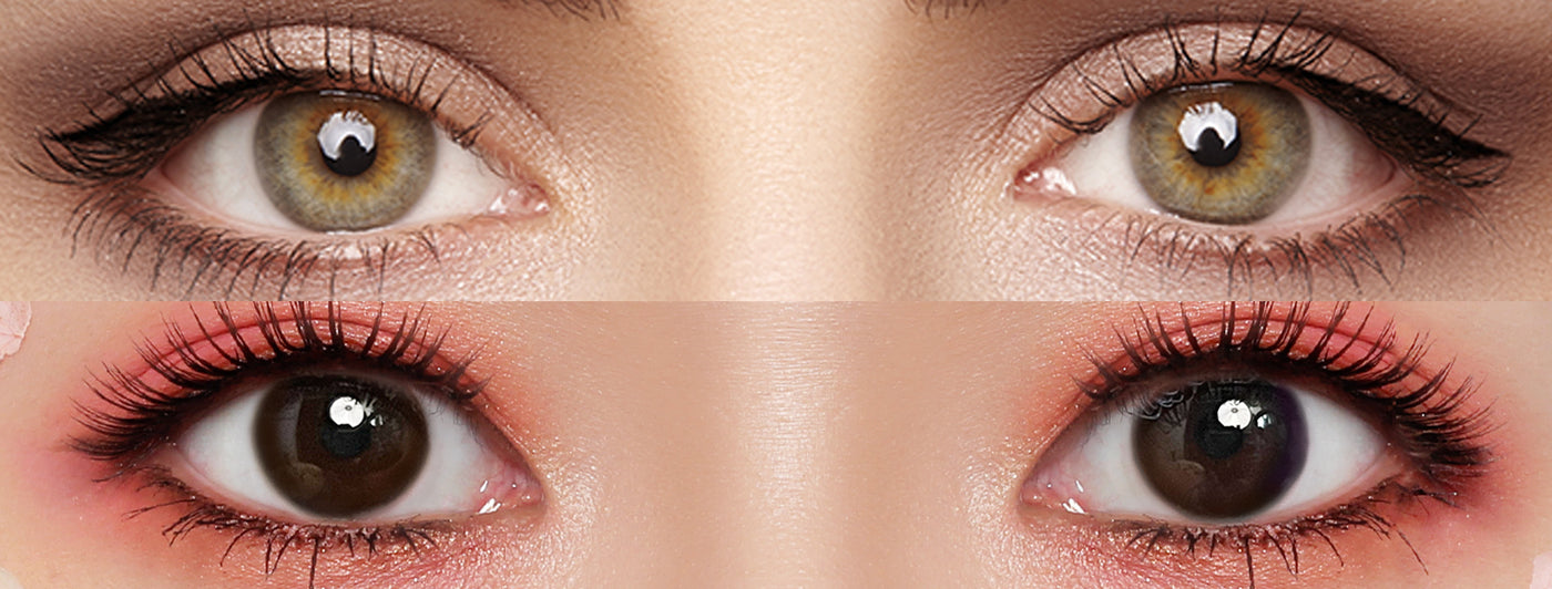 <h3>See the Comparison</h3><h4><span style="text-decoration:underline">Witness the stunning transformation that our colored contact lenses can bring!</span></h4>