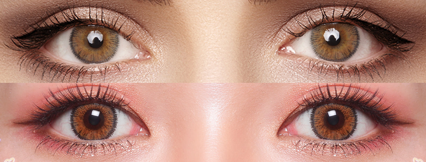 <h3>See the Comparison</h3><h4><span style="text-decoration:underline">Witness the stunning transformation that our colored contact lenses can bring!</span></h4>