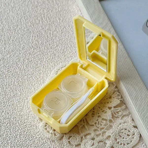 Korean-Style Egg-Shaped Contact Lens Travel Kit - HoneyColor