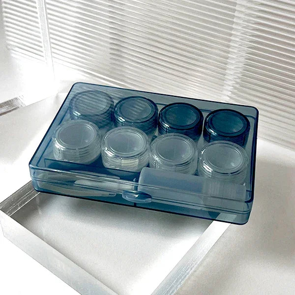 Leak-Proof Lens Storage Organizer 4 Count (Blue) | HoneyColor
