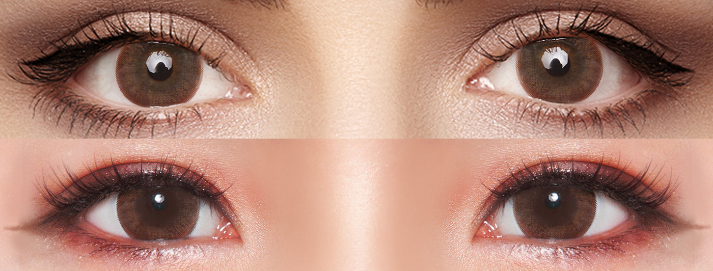 <h3>See the Comparison</h3><h4><span style="text-decoration:underline">Witness the stunning transformation that our colored contact lenses can bring!</span></h4>