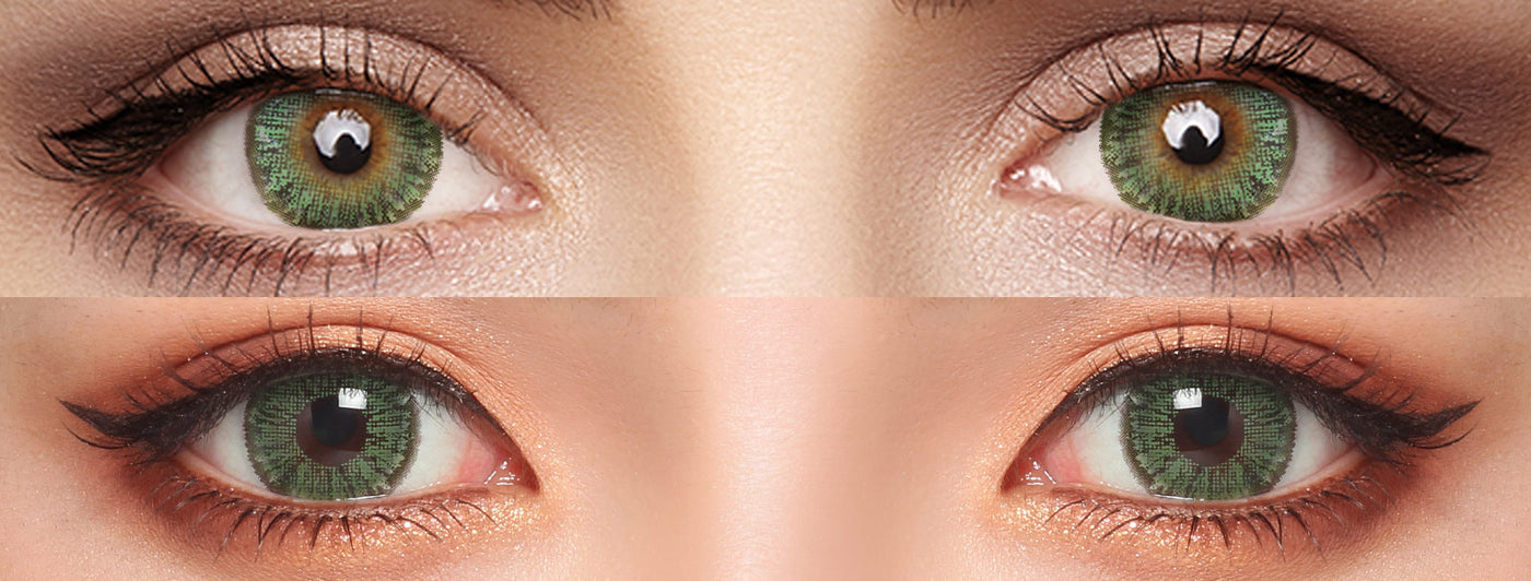 <h3>See the Comparison</h3><h4><span style="text-decoration:underline">Witness the stunning transformation that our colored contact lenses can bring!</span></h4>