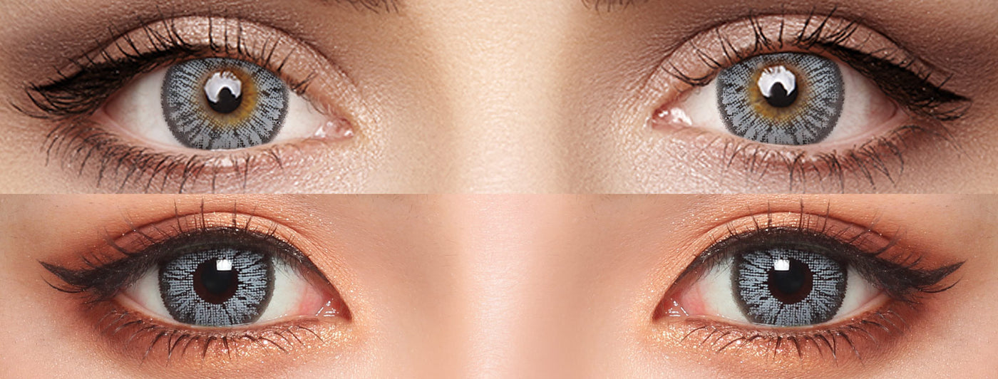 <h3>See the Comparison</h3><h4><span style="text-decoration:underline">Witness the stunning transformation that our colored contact lenses can bring!</span></h4>