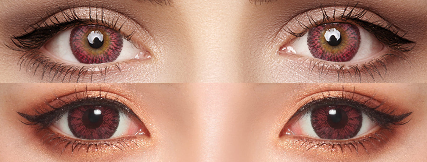 <h3>See the Comparison</h3><h4><span style="text-decoration:underline">Witness the stunning transformation that our colored contact lenses can bring!</span></h4>