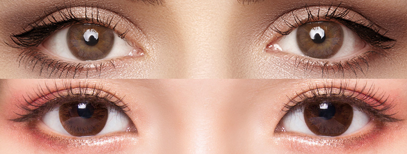 <h3>See the Comparison</h3><h4><span style="text-decoration:underline">Witness the stunning transformation that our colored contact lenses can bring!</span></h4>