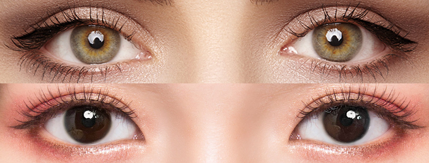 <h3>See the Comparison</h3><h4><span style="text-decoration:underline">Witness the stunning transformation that our colored contact lenses can bring!</span></h4>