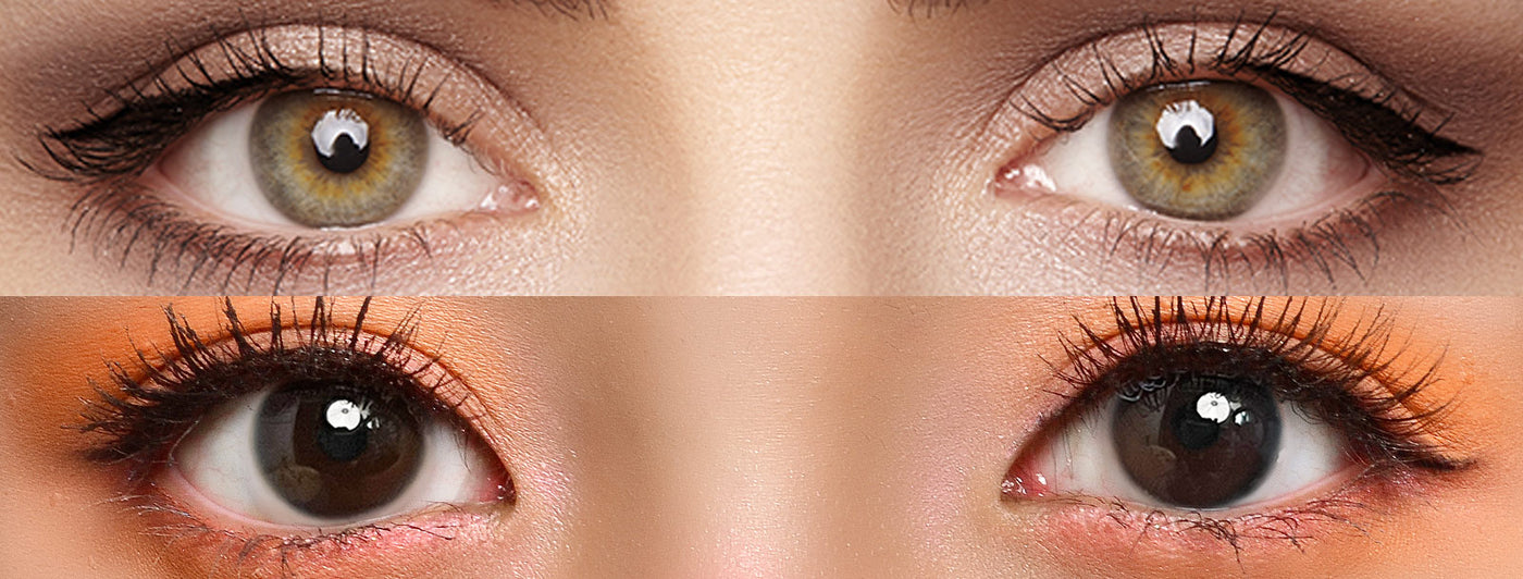 <h3>See the Comparison</h3><h4><span style="text-decoration:underline">Witness the stunning transformation that our colored contact lenses can bring!</span></h4>