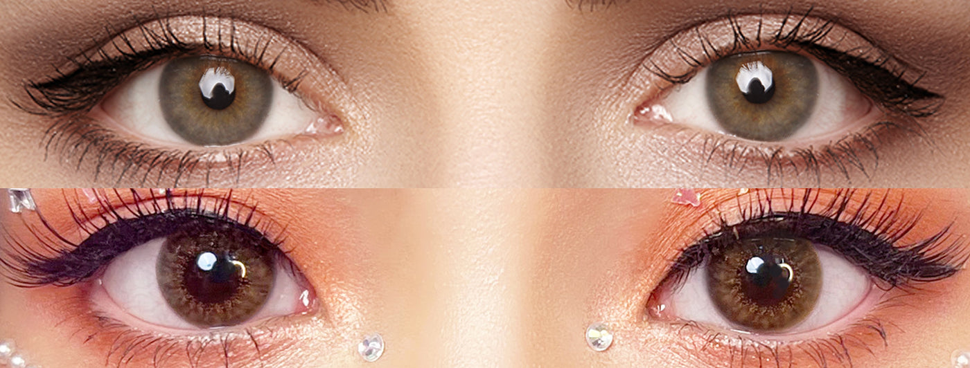 <h3>See the Comparison</h3><h4><span style="text-decoration:underline">Witness the stunning transformation that our colored contact lenses can bring!</span></h4>