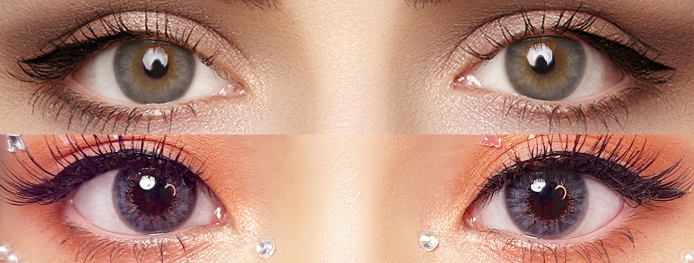 <h3>See the Comparison</h3><h4><span style="text-decoration:underline">Witness the stunning transformation that our colored contact lenses can bring!</span></h4>