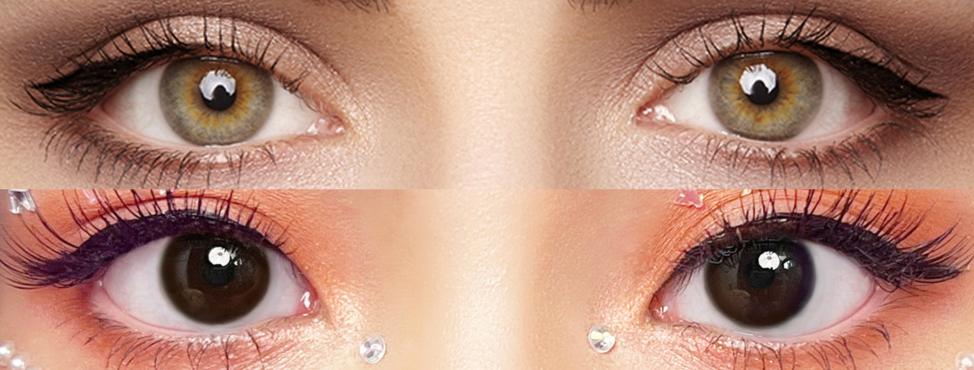 <h3>See the Comparison</h3><h4><span style="text-decoration:underline">Witness the stunning transformation that our colored contact lenses can bring!</span></h4>