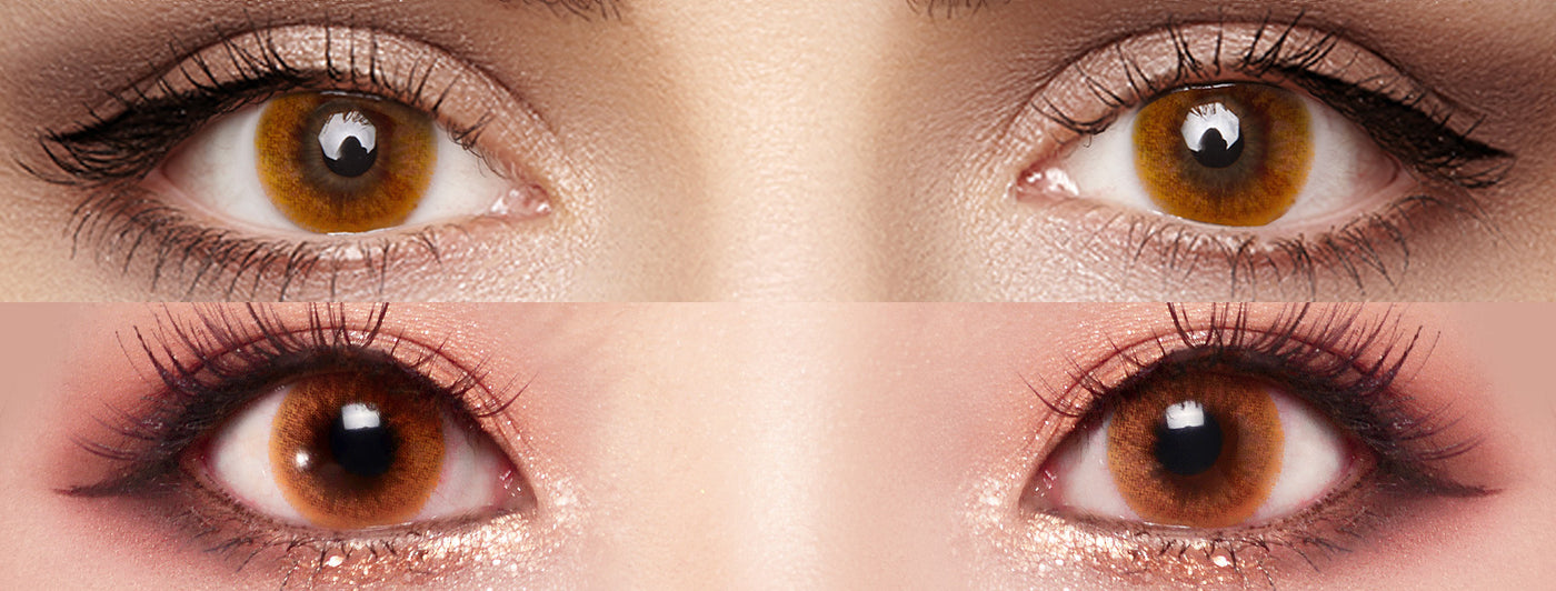 <h3>See the Comparison</h3><h4><span style="text-decoration:underline">Witness the stunning transformation that our colored contact lenses can bring!</span></h4>