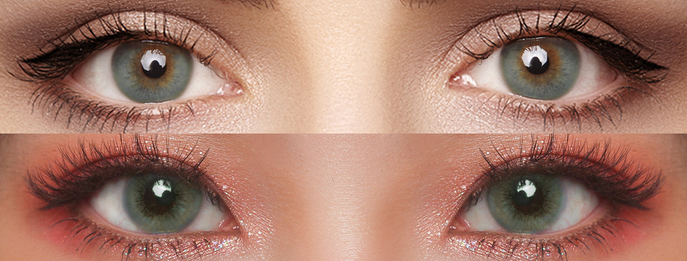 <h3>See the Comparison</h3><h4><span style="text-decoration:underline">Witness the stunning transformation that our colored contact lenses can bring!</span></h4>