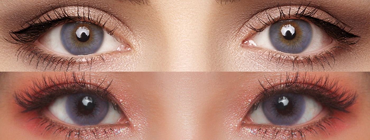 <h3>See the Comparison</h3><h4><span style="text-decoration:underline">Witness the stunning transformation that our colored contact lenses can bring!</span></h4>