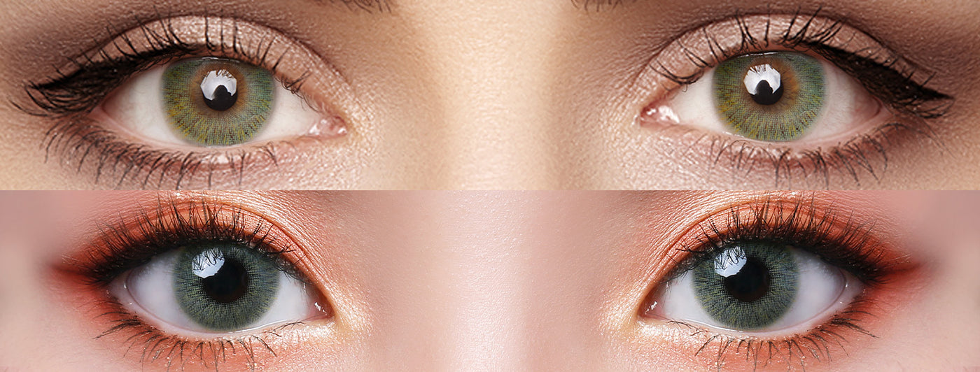 <h3>See the Comparison</h3><h4><span style="text-decoration:underline">Witness the stunning transformation that our colored contact lenses can bring!</span></h4>