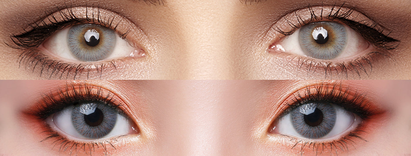 <h3>See the Comparison</h3><h4><span style="text-decoration:underline">Witness the stunning transformation that our colored contact lenses can bring!</span></h4>