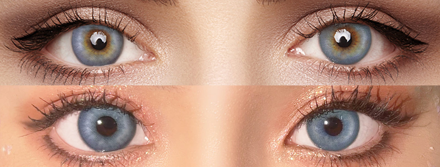 <h3>See the Comparison</h3><h4><span style="text-decoration:underline">Witness the stunning transformation that our colored contact lenses can bring!</span></h4>