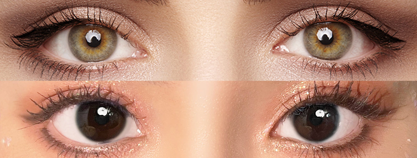 <h3>See the Comparison</h3><h4><span style="text-decoration:underline">Witness the stunning transformation that our colored contact lenses can bring!</span></h4>