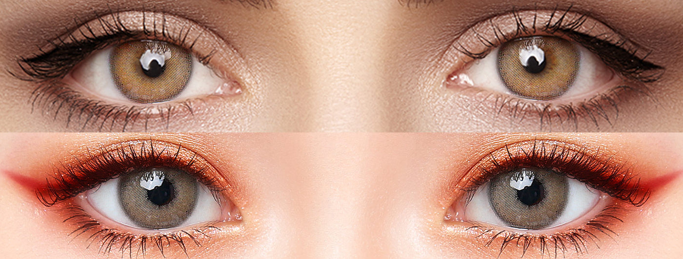 <h3>See the Comparison</h3><h4><span style="text-decoration:underline">Witness the stunning transformation that our colored contact lenses can bring!</span></h4>