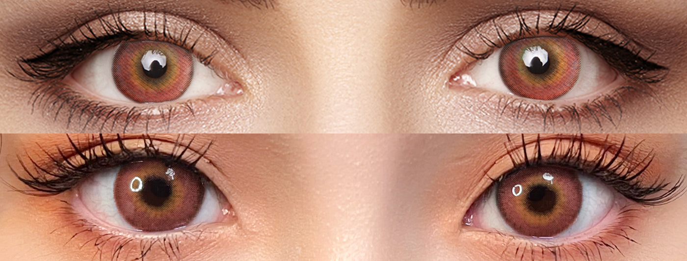 <h3>See the Comparison</h3><h4><span style="text-decoration:underline">Witness the stunning transformation that our colored contact lenses can bring!</span></h4>