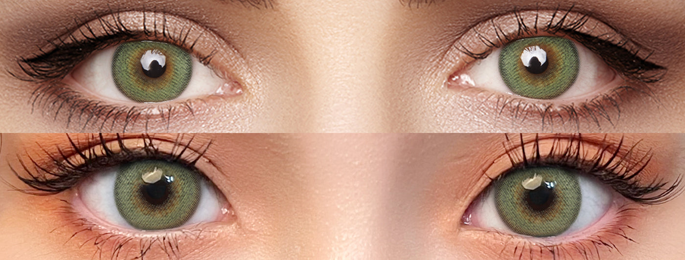 <h3>See the Comparison</h3><h4><span style="text-decoration:underline">Witness the stunning transformation that our colored contact lenses can bring!</span></h4>