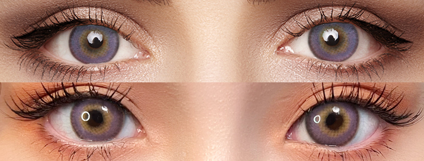 <h3>See the Comparison</h3><h4><span style="text-decoration:underline">Witness the stunning transformation that our colored contact lenses can bring!</span></h4>