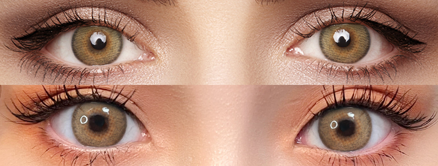 <h3>See the Comparison</h3><h4><span style="text-decoration:underline">Witness the stunning transformation that our colored contact lenses can bring!</span></h4>