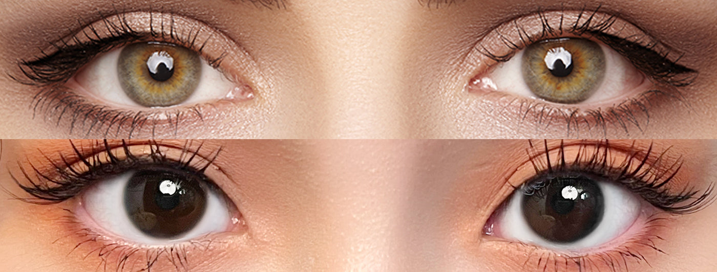 <h3>See the Comparison</h3><h4><span style="text-decoration:underline">Witness the stunning transformation that our colored contact lenses can bring!</span></h4>