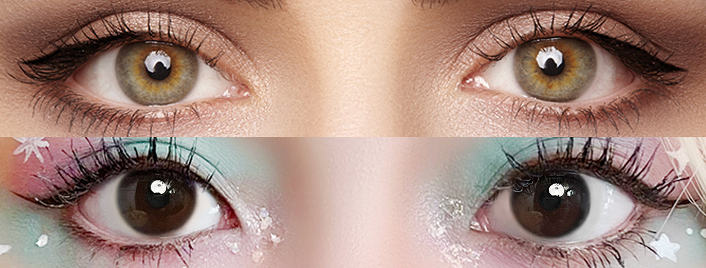 <h3>See the Comparison</h3><h4><span style="text-decoration:underline">Witness the stunning transformation that our colored contact lenses can bring!</span></h4>