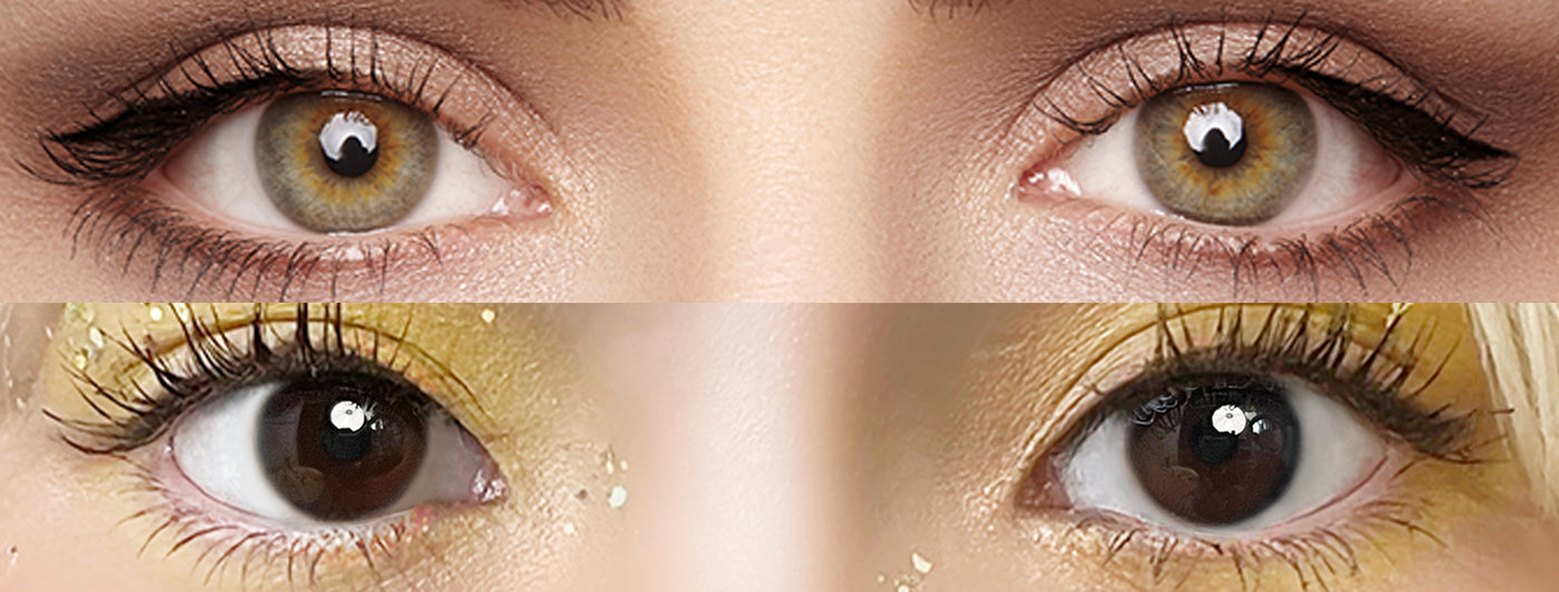 <h3>See the Comparison</h3><h4><span style="text-decoration:underline">Witness the stunning transformation that our colored contact lenses can bring!</span></h4>